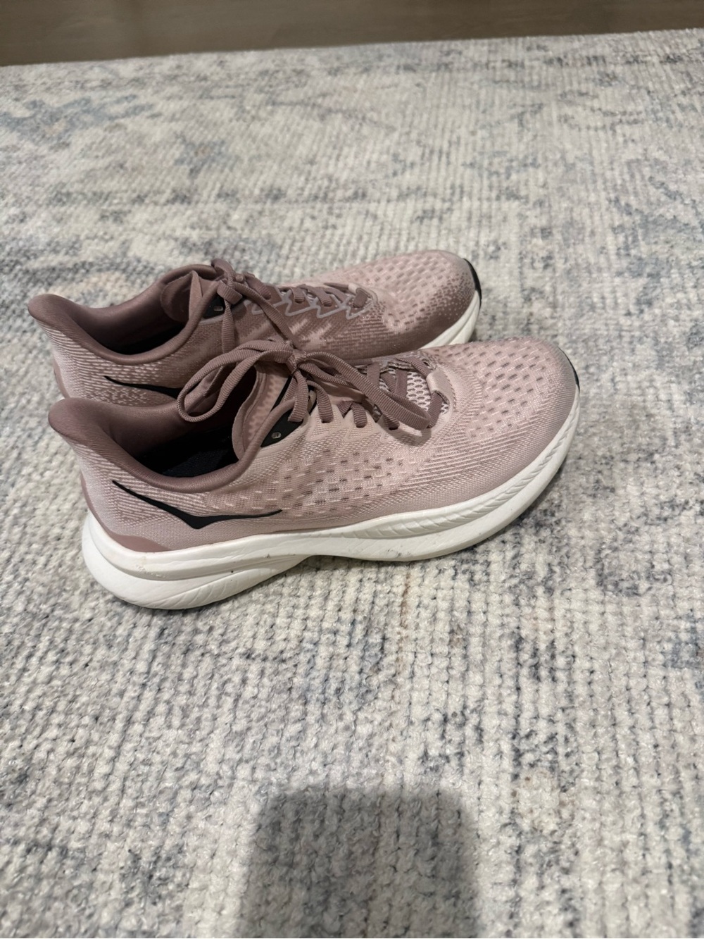 Hoka Women's Running Shoes - Mauve Pink with White Sole